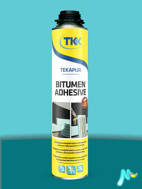 Клей-пена полиуретановая Tekapur Bitumen Adhesive 800 мл TKK